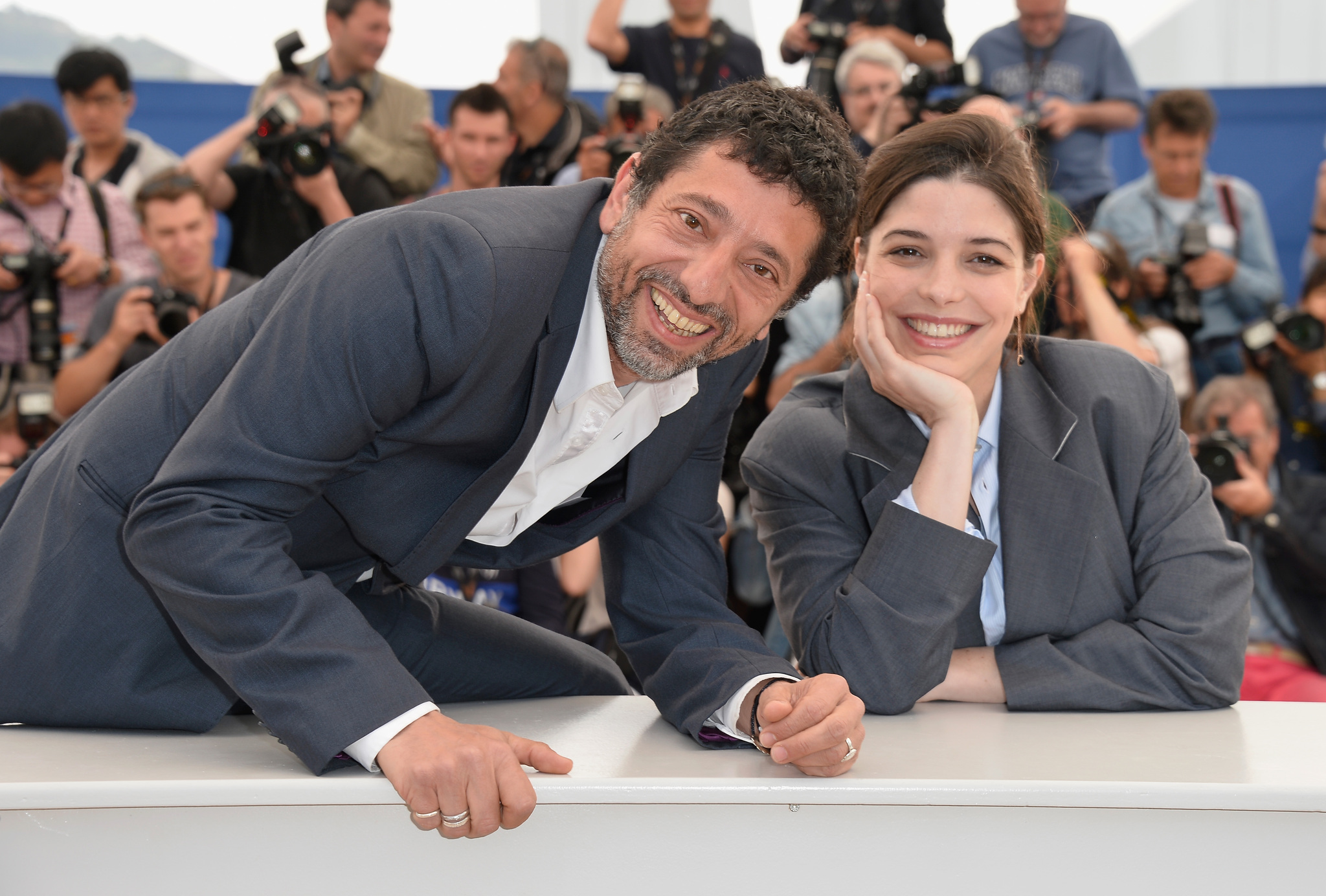 Héloïse Godet and Kamel Abdelli at event of Adieu au langage (2014)