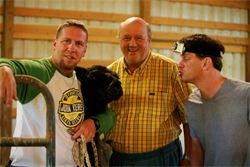 Dean Schardan on the set with Bill Kirchenbauer and Dale Jones.