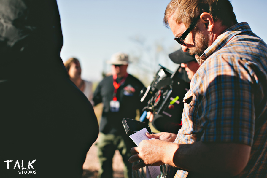 Director Roze on the set of Speak No Evil