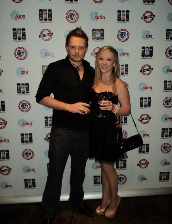 Actors, Mathew Waters and Renée Bourke, at 2DayFM Party in London.