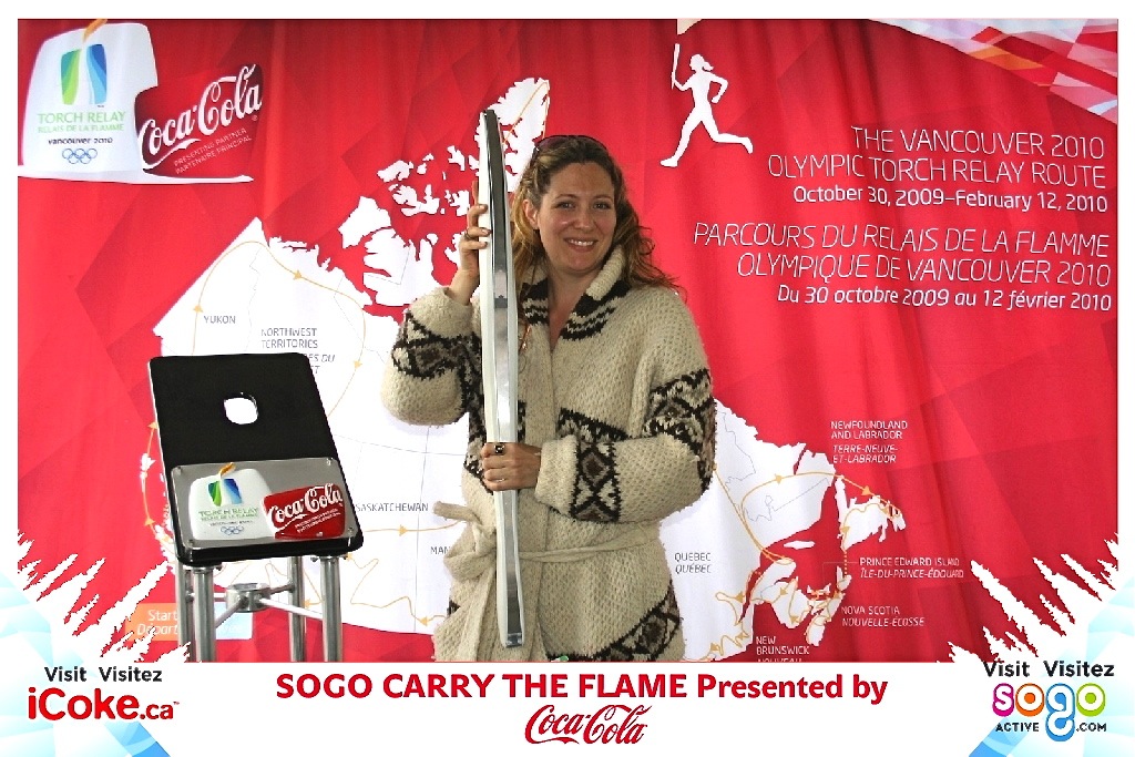 Clark SR AGV Collett 2010 Olympic Torch Runner Representing Victoria, Nike, Fort Langley, British Columbia Muhtar Kent CEO of Coca Cola