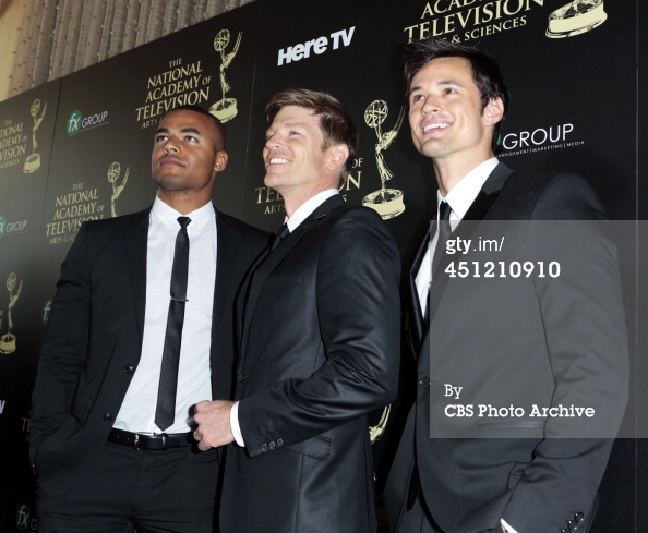 Redaric Williams, Burgess Jenkins and Matthew Atkinson on the red carpet at The 41st Annual Daytime Entertainment Emmy® Awards in Beverly Hills CA June 22 2014
