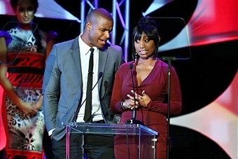 Redaric Williams and Angell Conwell at the Annual NAACP Theater Awards.