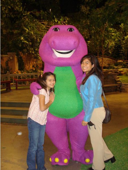 On the set of Barney and Friends