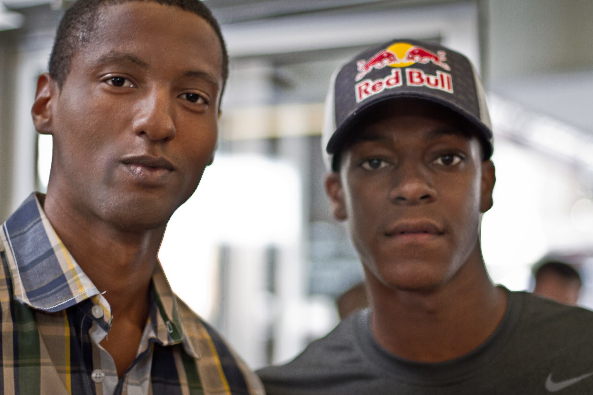 Rajon Rondo and Dee Shiver on set of Red Bull Commercial