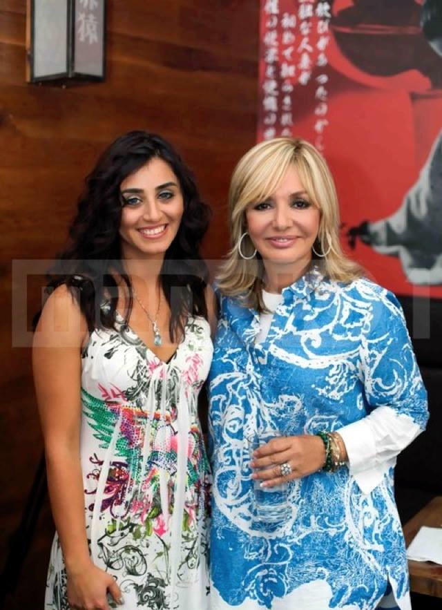 Halle and Googoosh at Googoosh Music Academy. A Singing Talent Competition, 2010, London.