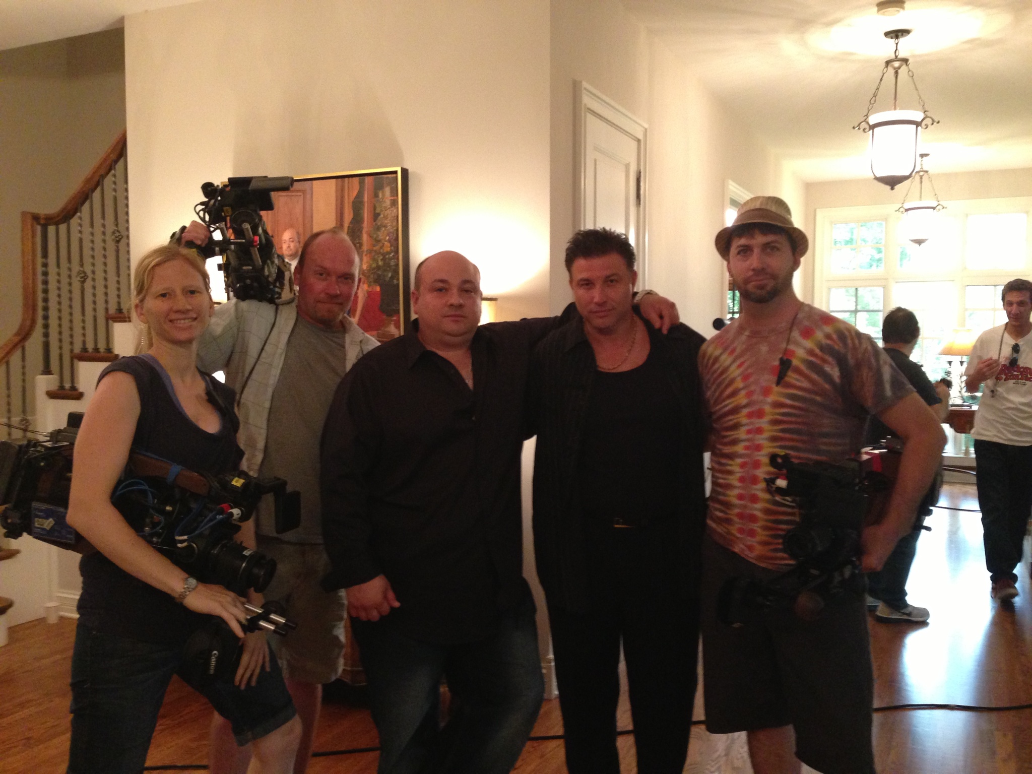 with Dominic Capone III and film crew on set of 