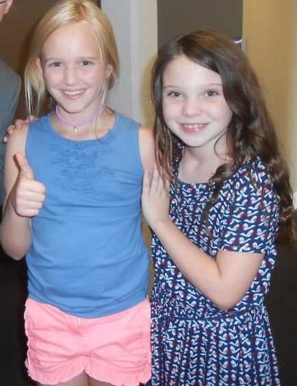 Maggie Batson and Kennedy Brice on the set of Vida All Natural Products commercial.