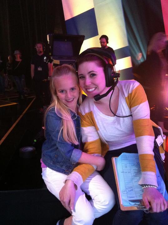 Maggie Batson and Amy Cummings on the set of Nickelodeon's 