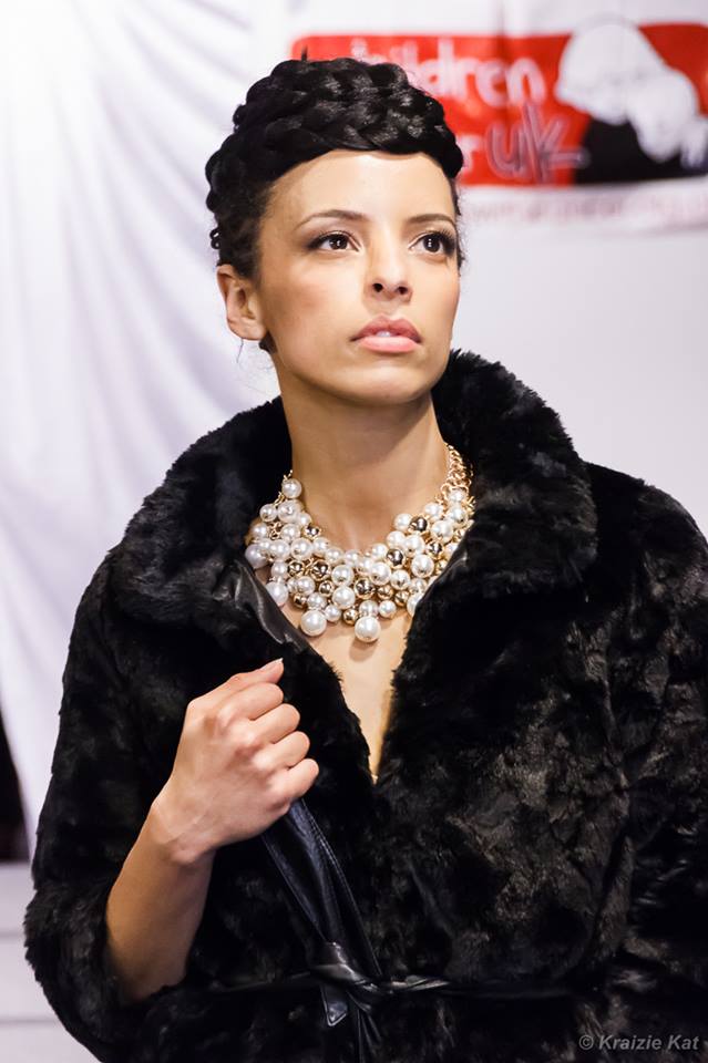 Modeling Niecey Jewelry for Children With Cancer Fashion show for London Fashion Week