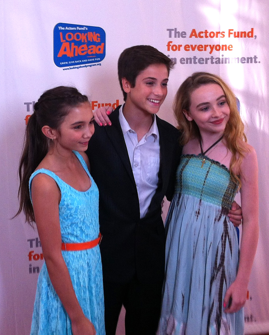 Actors Teo Halm, Rowan Blanchard, Sabrina Carpenter arrive at the Actors Fund's Looking Ahead Program 10 Year Celebration hosted by Fred Savage