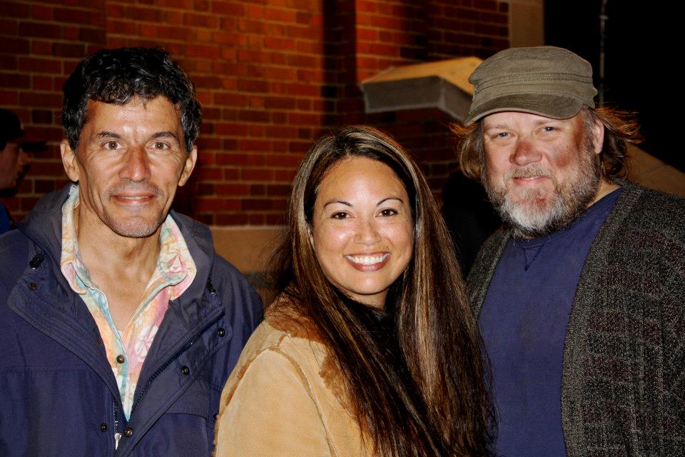 Edward Kercado, Bren Allison-Revis (Director), and Eric E. Poe on the set of 