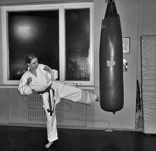 Alexandra Creteau at Karate class.