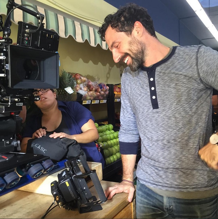 Miles Crawford on the set of Allstate Foundation - Purple Purse (PSA)