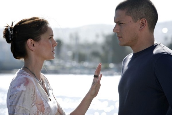 Still of Wentworth Miller and Sarah Wayne Callies in Kalejimo begliai (2005)