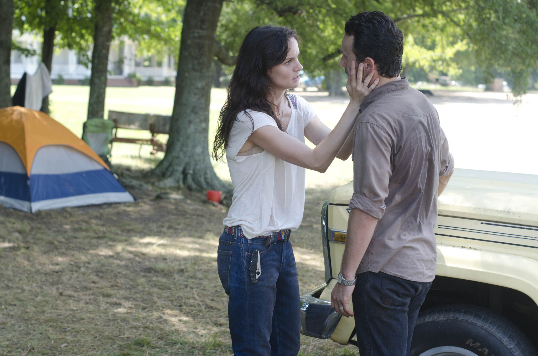 Still of Andrew Lincoln and Sarah Wayne Callies in Vaikstantys numireliai (2010)