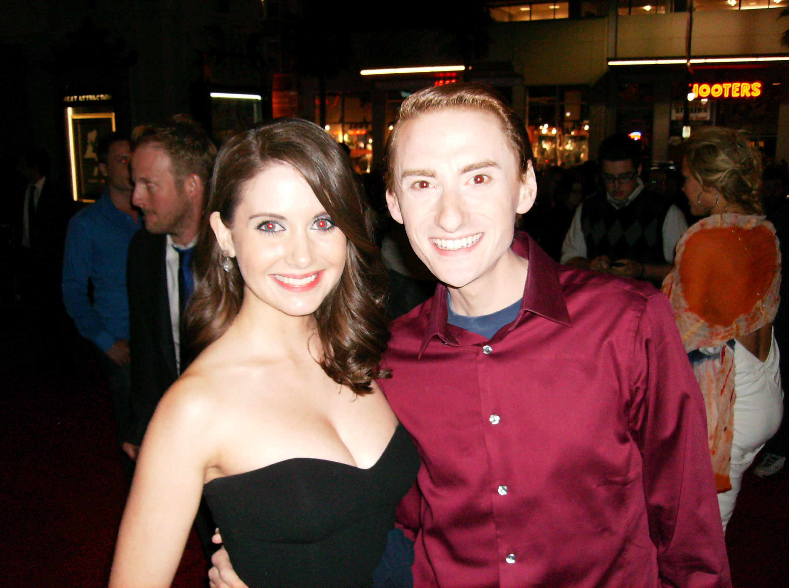 Joshua Patrick Dudley and Alison Brie at the Scream 4 Premiere in 2011