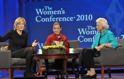 Ruth Bader Ginsburg, Sandra Day O'Connor and Diane Sawyer