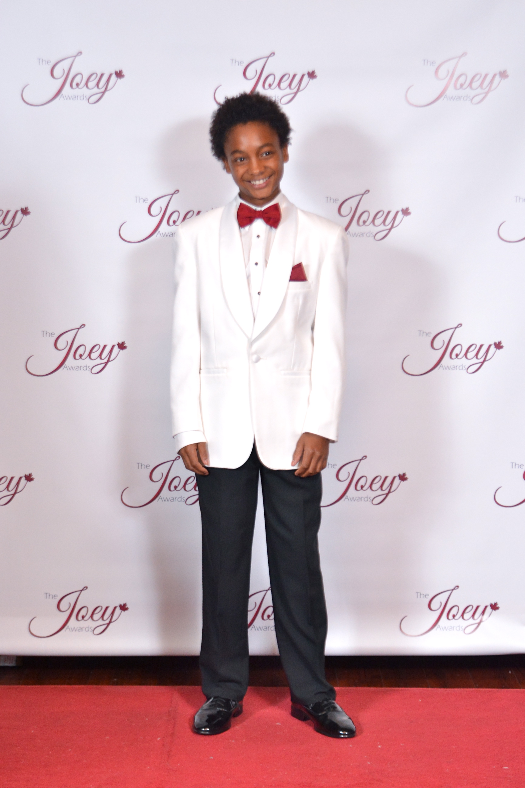 Elijha on the red carpet at the 2014 Joey Awards in Vancouver