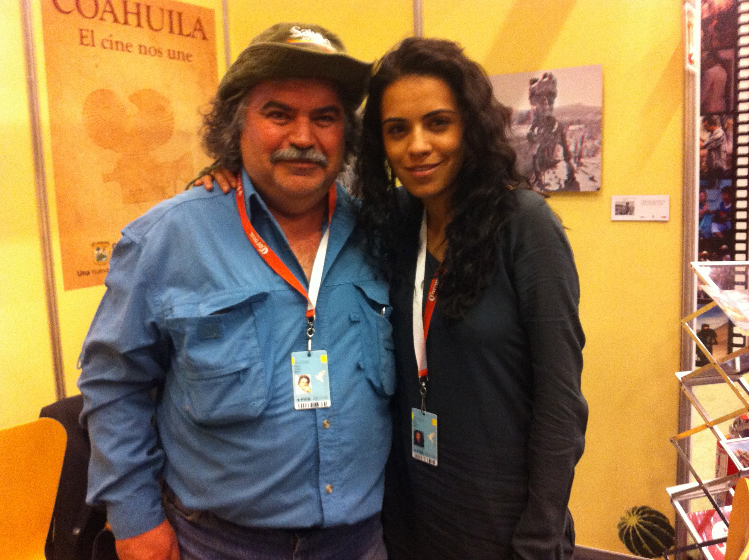Coahuilan actress Olguita Segura with Sergio E. Avilés at the Guadalajara Film Fest 2013.