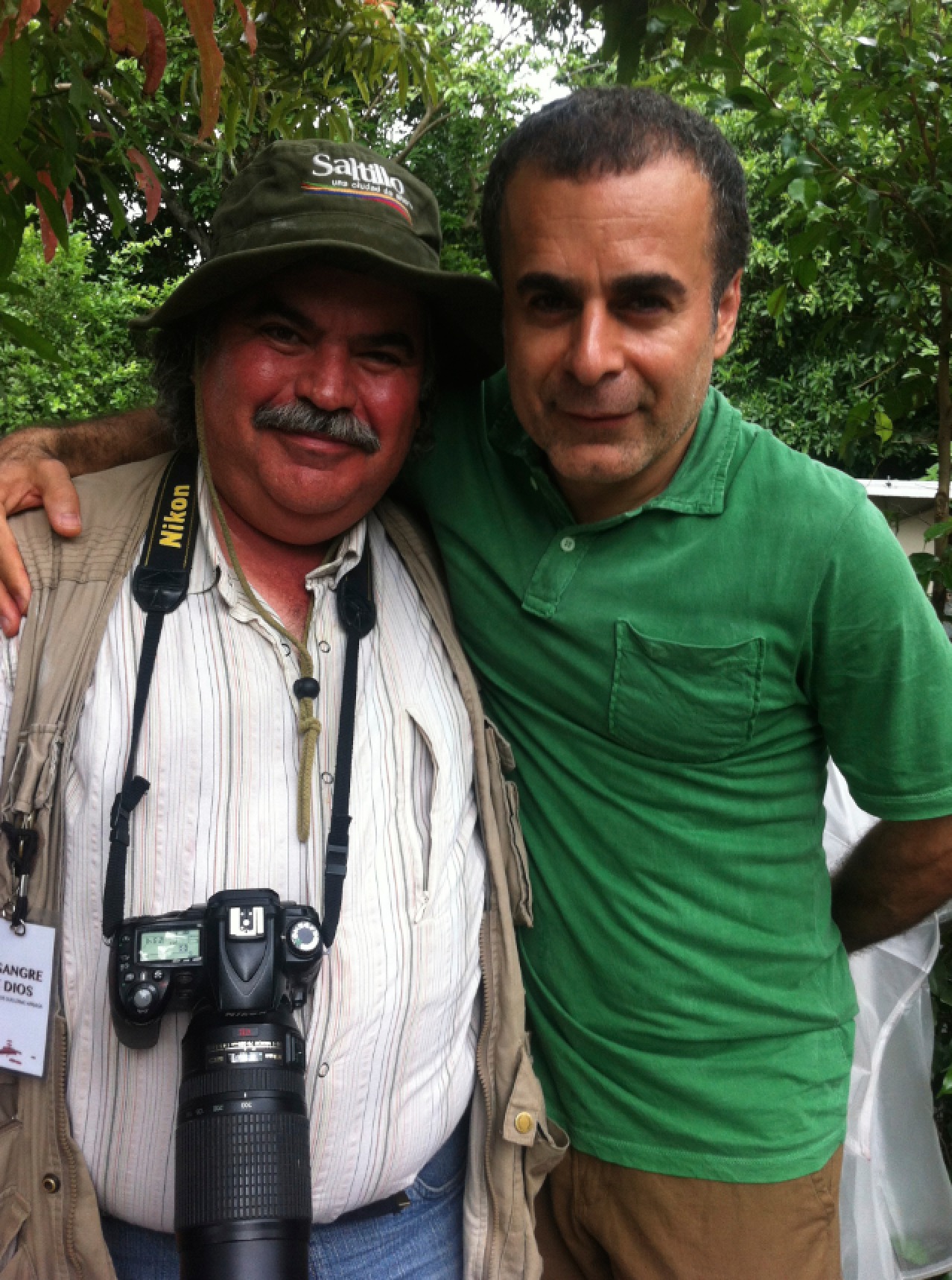 Sergio E. Aviles and director Bahman Ghobadi in Veracruz, Mexico.