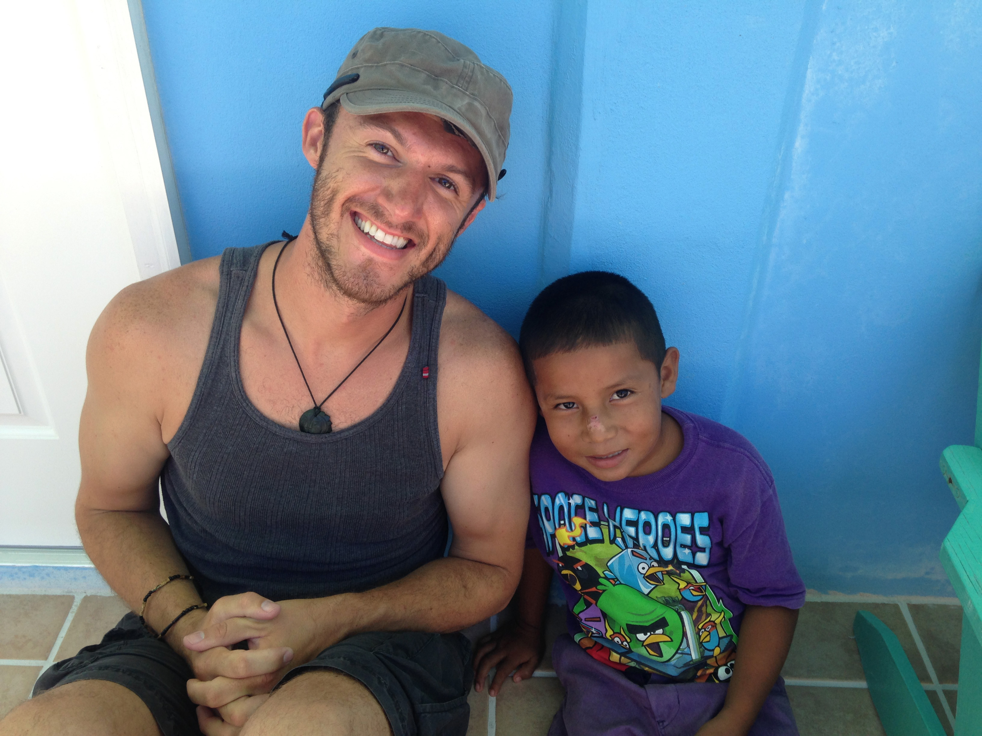 Myself and a new friend in Caye Caulker, Belize.