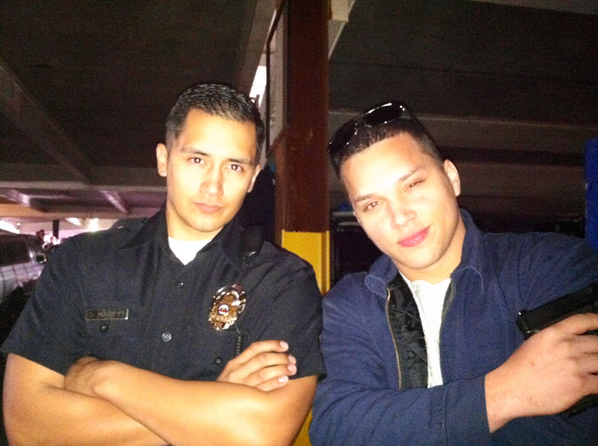Rick Mancia and Michael Rivera on the set of 'Ambushed'