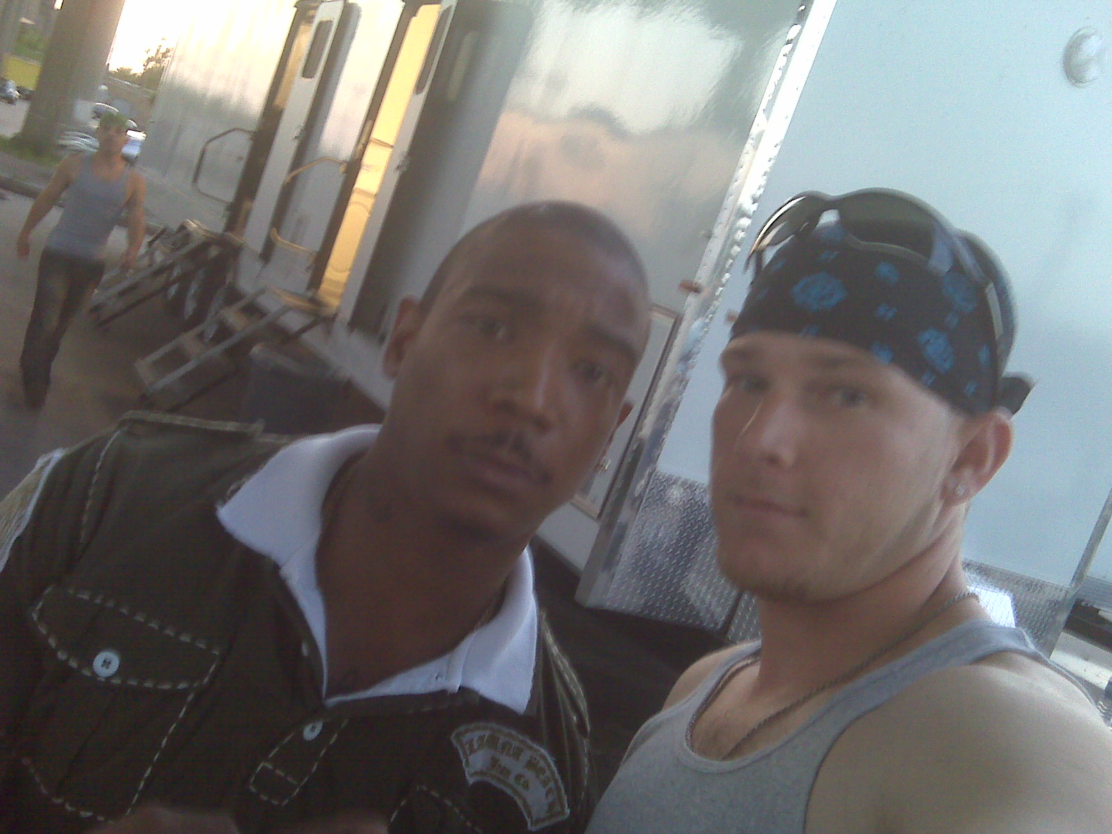 cast member Ja Rule on the set of wrong side of town