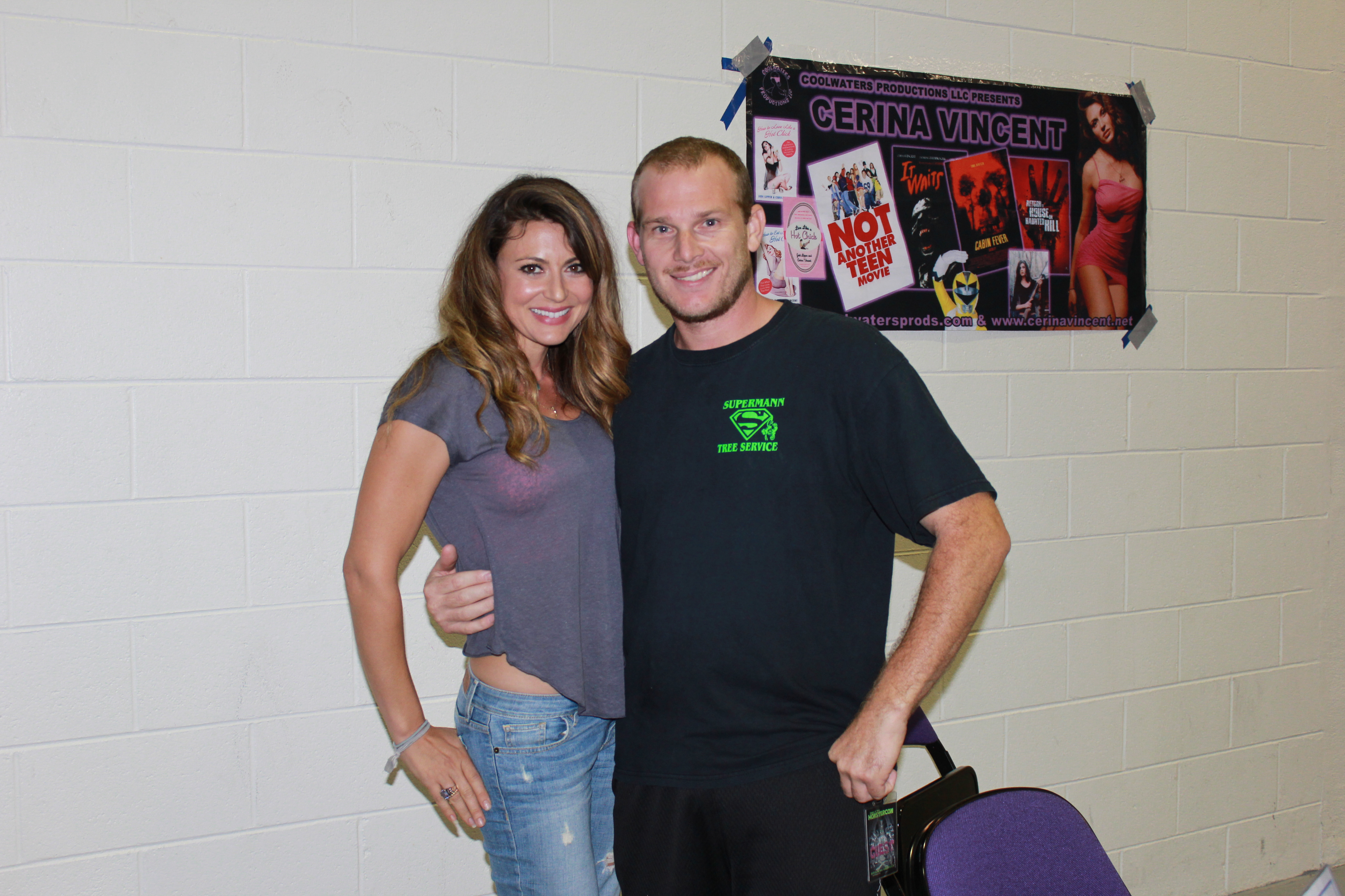 Cerina Vincent and Lumberjack at Xcon Comic Con in Myrtle Beach, SC.