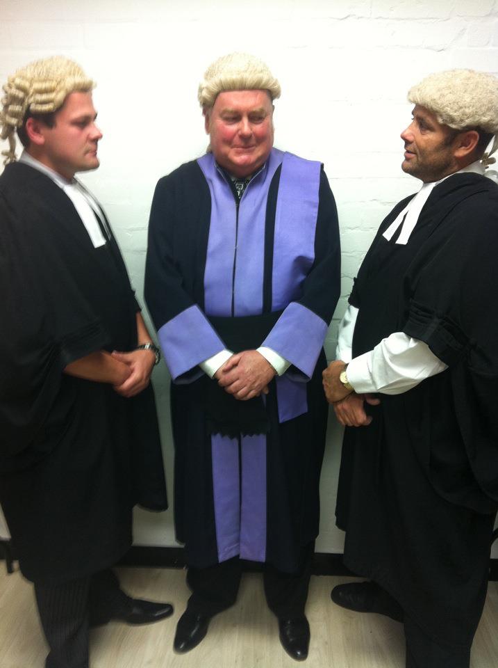 The clacton boys messrs Cowlin and Blackwell meet with Judge Guiness for a plea bargain session