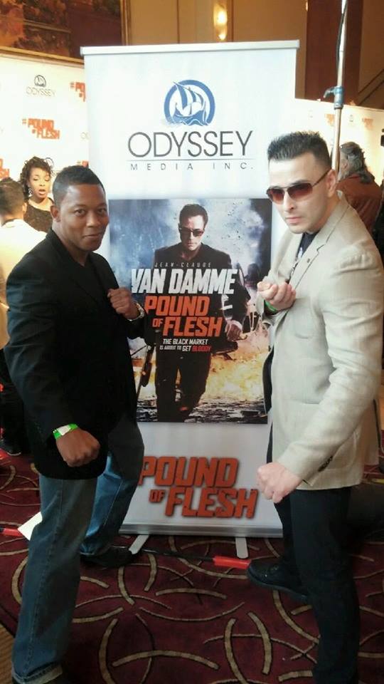 At The Premiere of Pound Of Flesh 2015 with fellow Martial Arts Actor Andre James