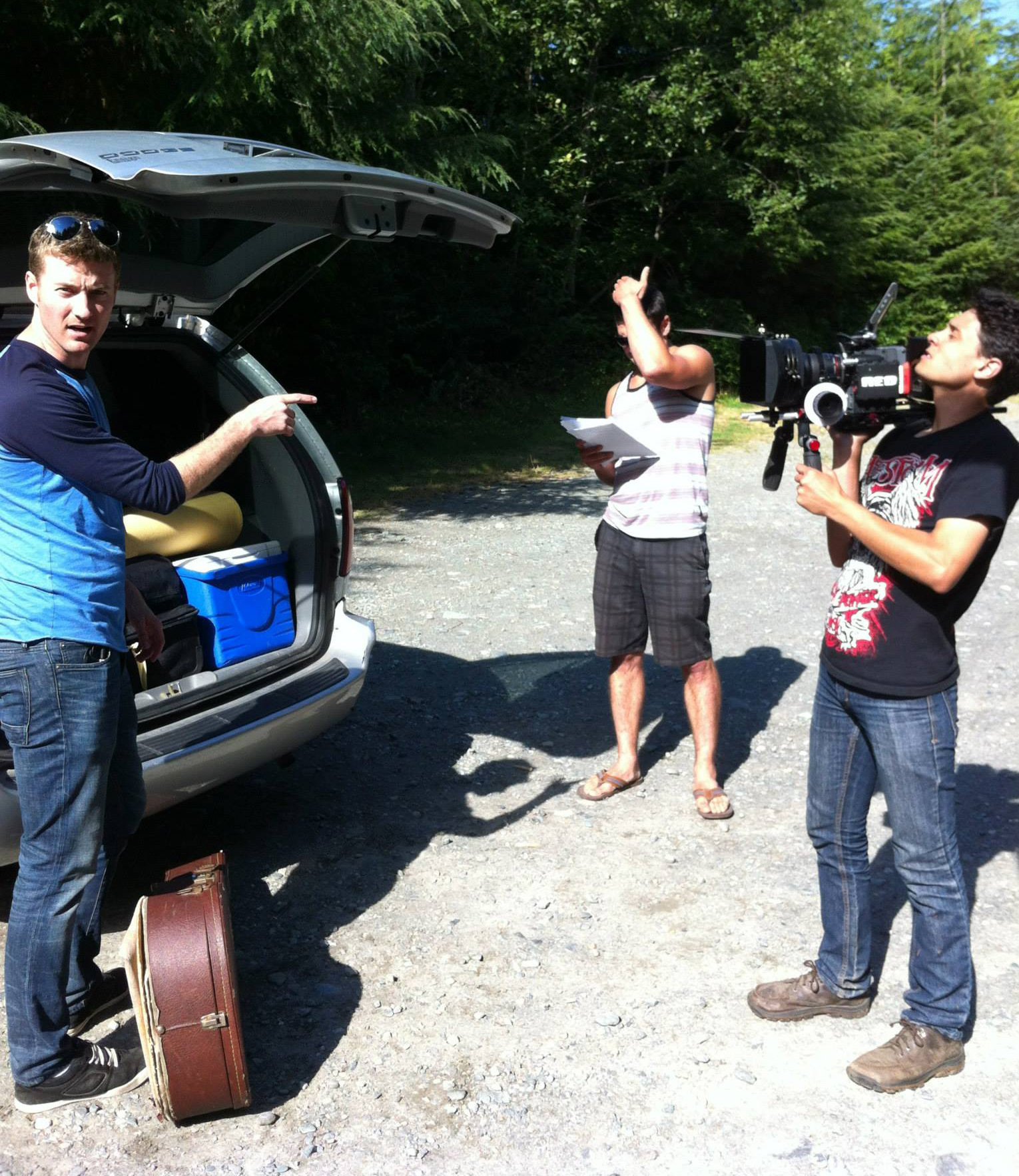 Rob Willey directing and acting in Dark Cove.