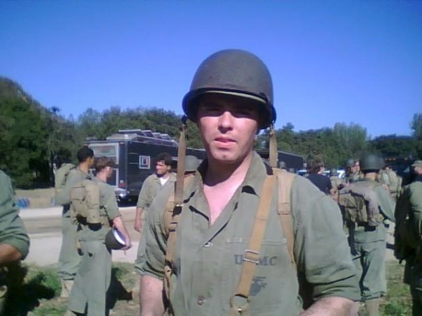 Lawrence Hennigan as a WWll Marine in 