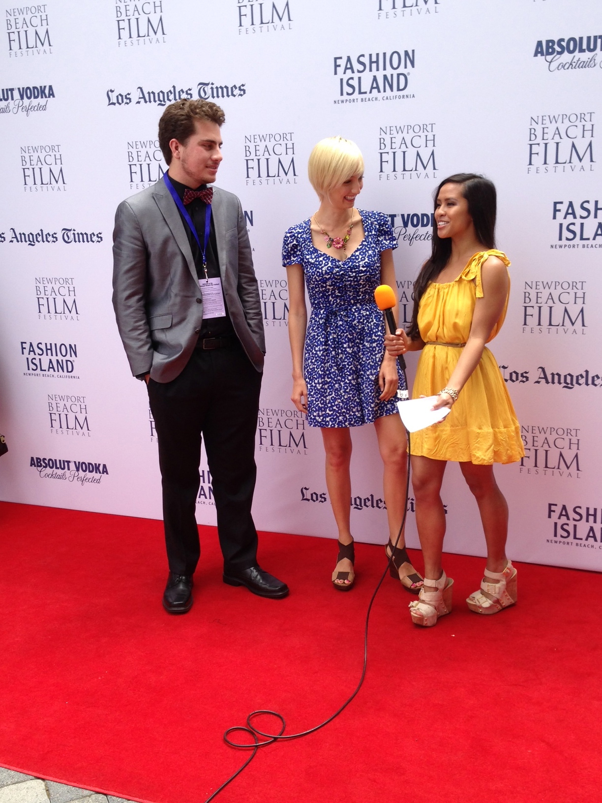 Jessica Sirls and Matthew Caponi on the red carpet at the 2013 Newport Beach Film Festival for 
