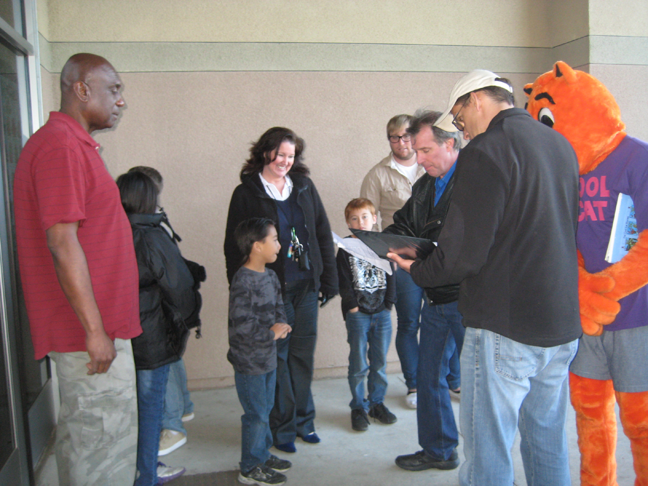 Derek Savage directing a scene in Cool Cat Finds a Gun