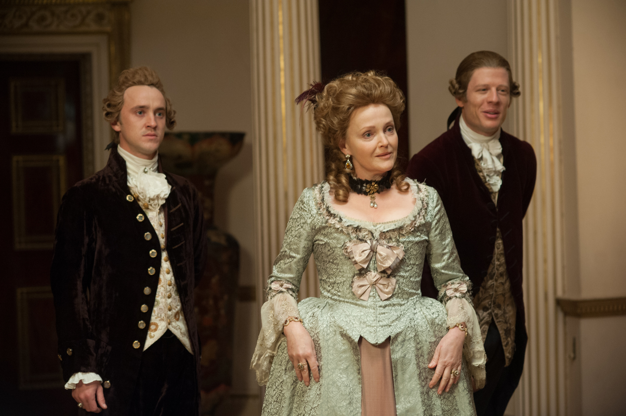 Still of Miranda Richardson, Tom Felton and James Norton in Belle (2013)