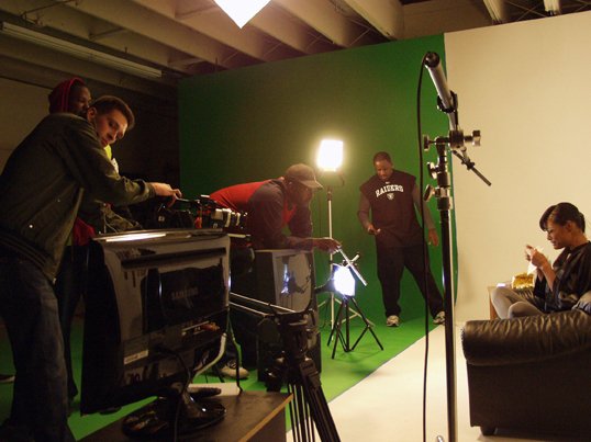 Mario Directing a commercial