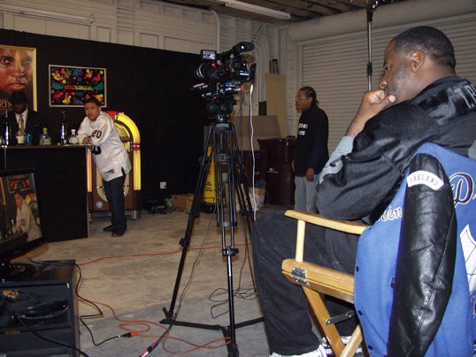 Mario Directing a commercial