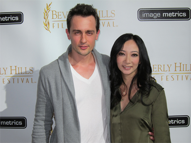 Screenwriters Svilen Kamburov and Mia Nguyen arrive at the 11th Annual International Beverly Hills Film Festival