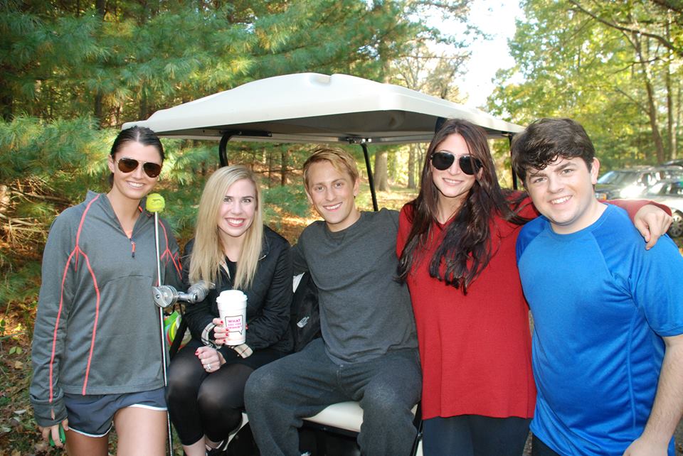 Dylan Caltabiano, Sainty Nelsen, Courtney Baxter, Eric Nelsen, Josh Flitter, on the set of 