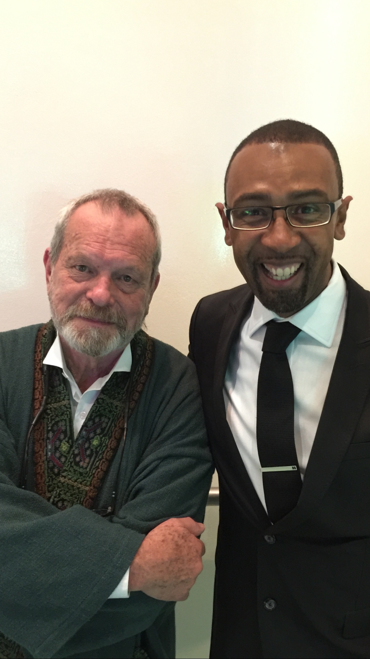 Terry Gilliam and Paul Craig at the premiere of 'Fury', closing film of the BFI London Film Festival 2014.