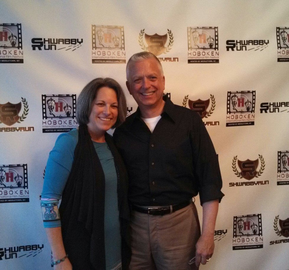 Mihlon with wife Susan Marco at the Hoboken Film Festival, 2013, for THE GRID.