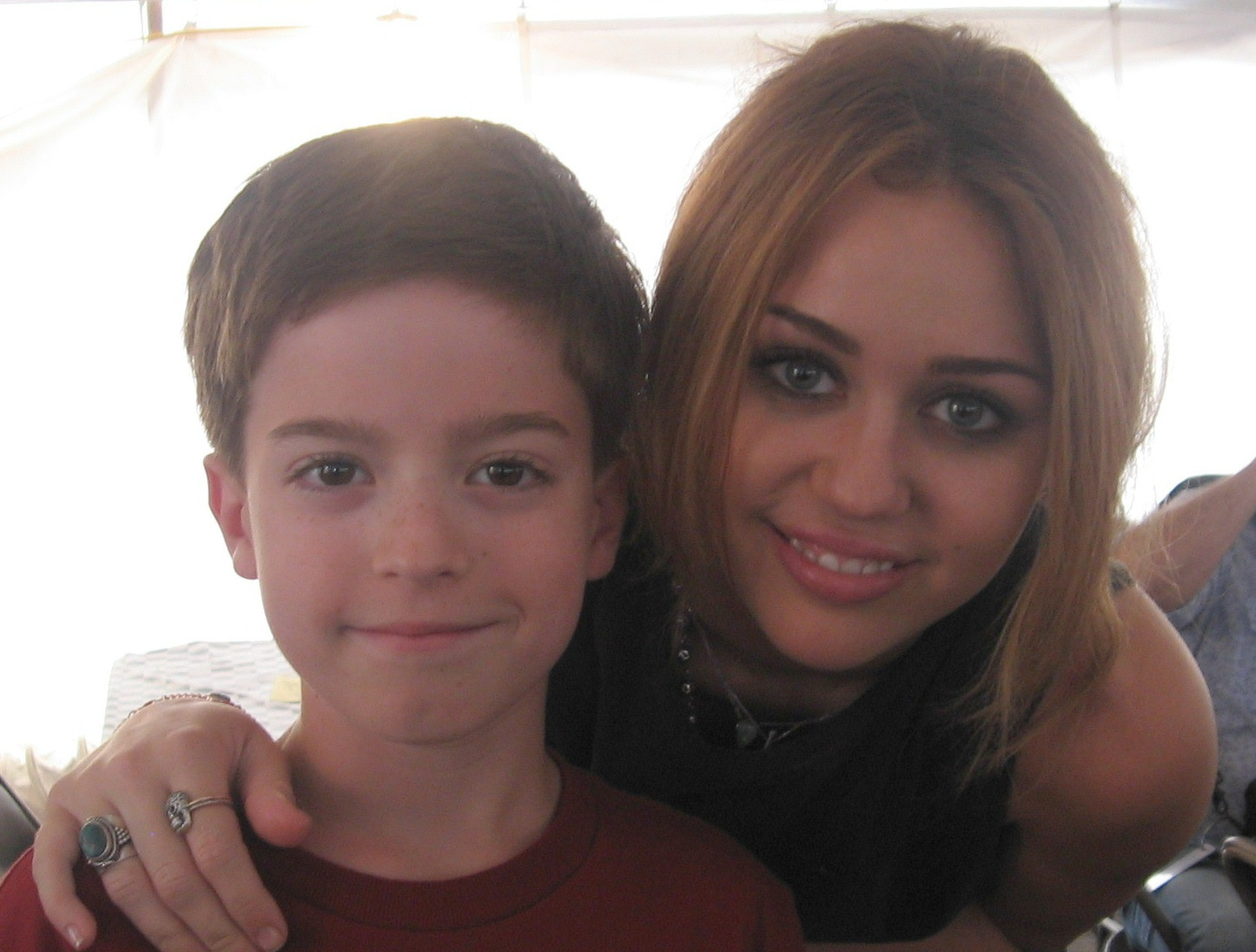 With Miley on the set of 