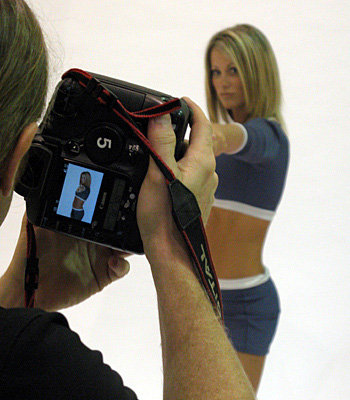 LadyCat Jenn during a LadyCat photoshoot for the NBA's Charlotte Bobcats