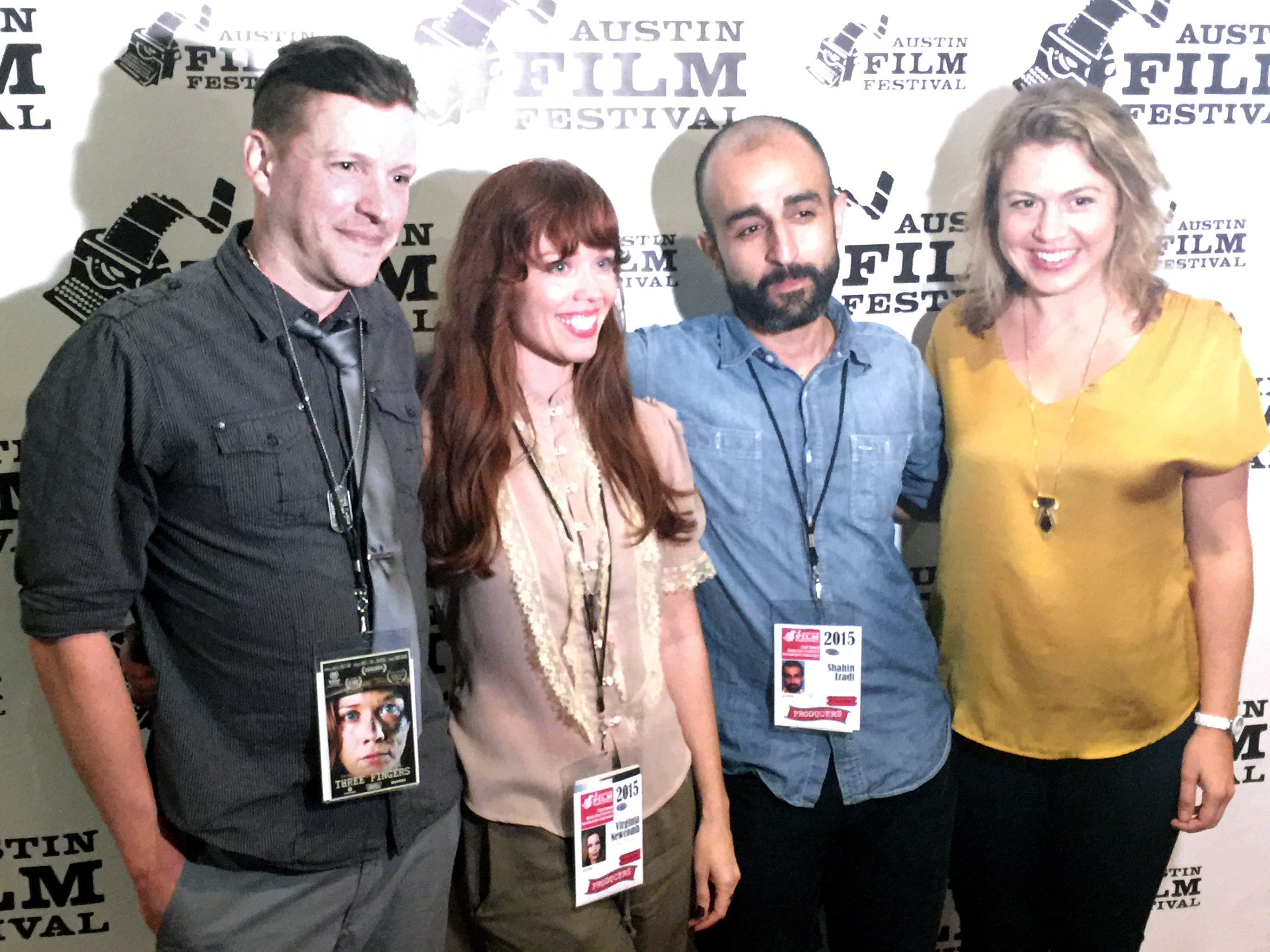 Paul D. Hart, Virginia Newcomb, Shahin Izadi & Megan Brotherton on the Austin Film Festival red carpet