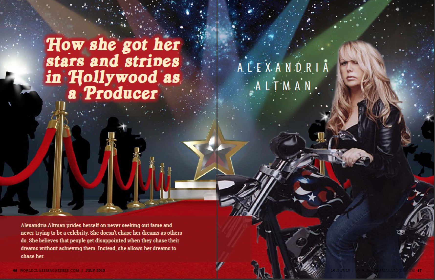 World Class Celebrity magazine-Alexandria Altman July Issue 2015