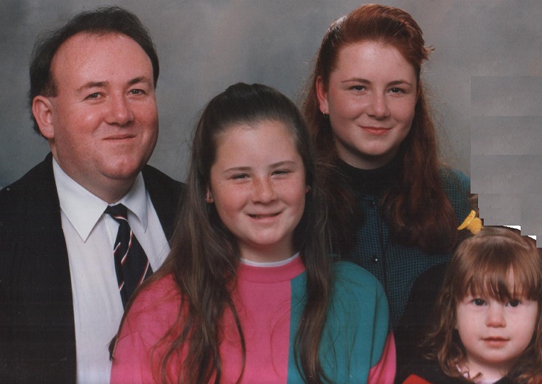 Paul Kennedy with daughters Sara, Leila and Mychelle