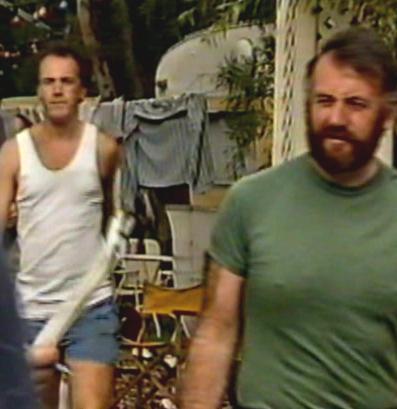 Paul Kennedy (right) as a workman in an episode of 