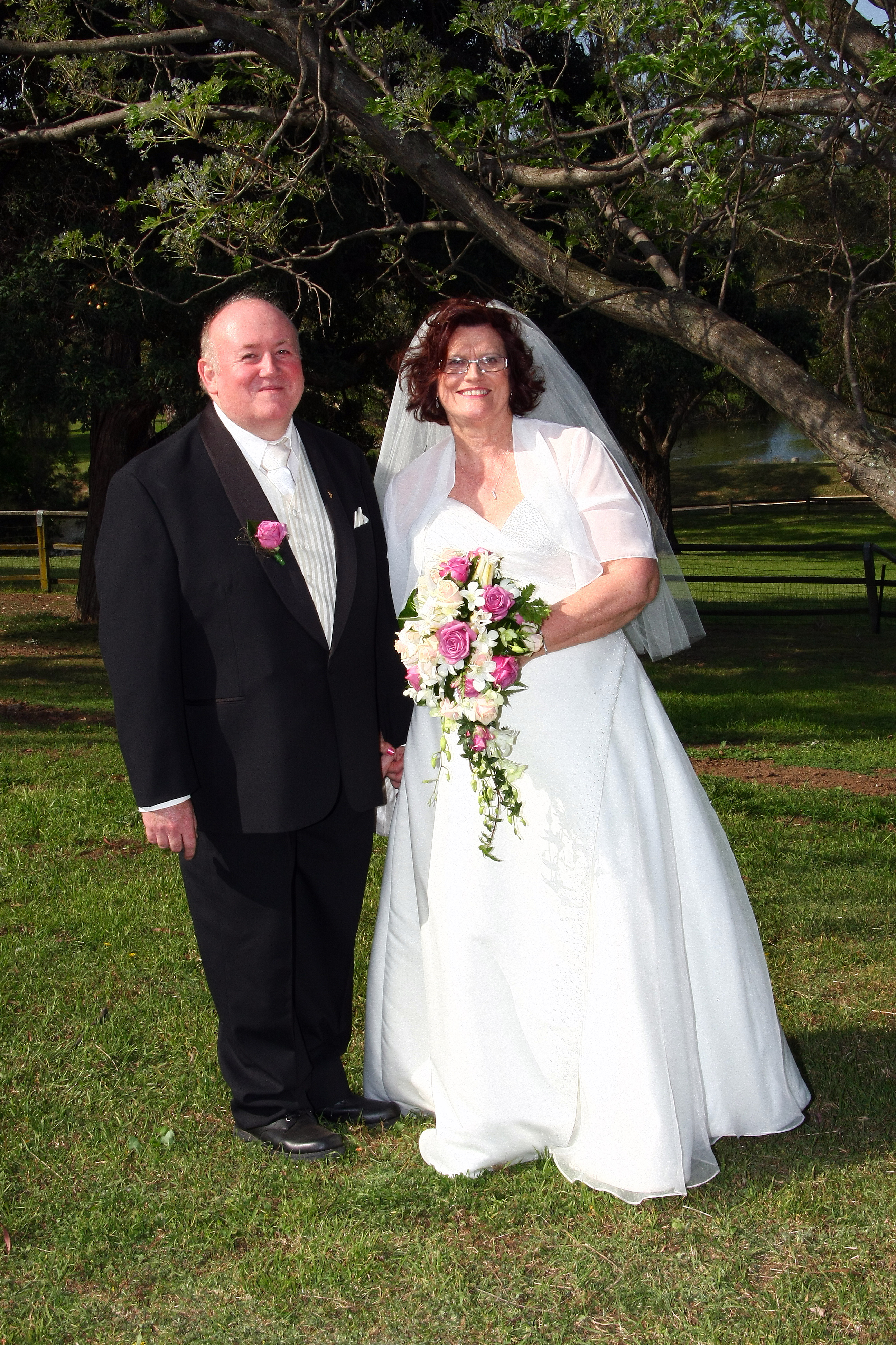 Paul Kennedy and wife Denise Behringer on their wedding day, 26 September 2010
