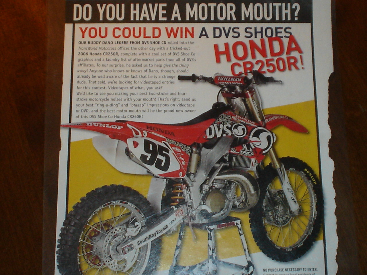 2006 Moto mouth Winner through the USA